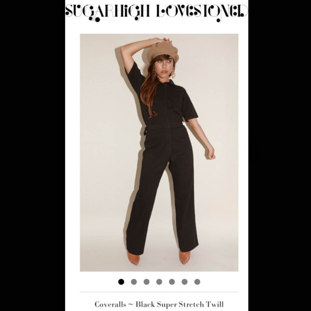SUGARHIGH LOVESTONED BLACK BOILER SUIT
